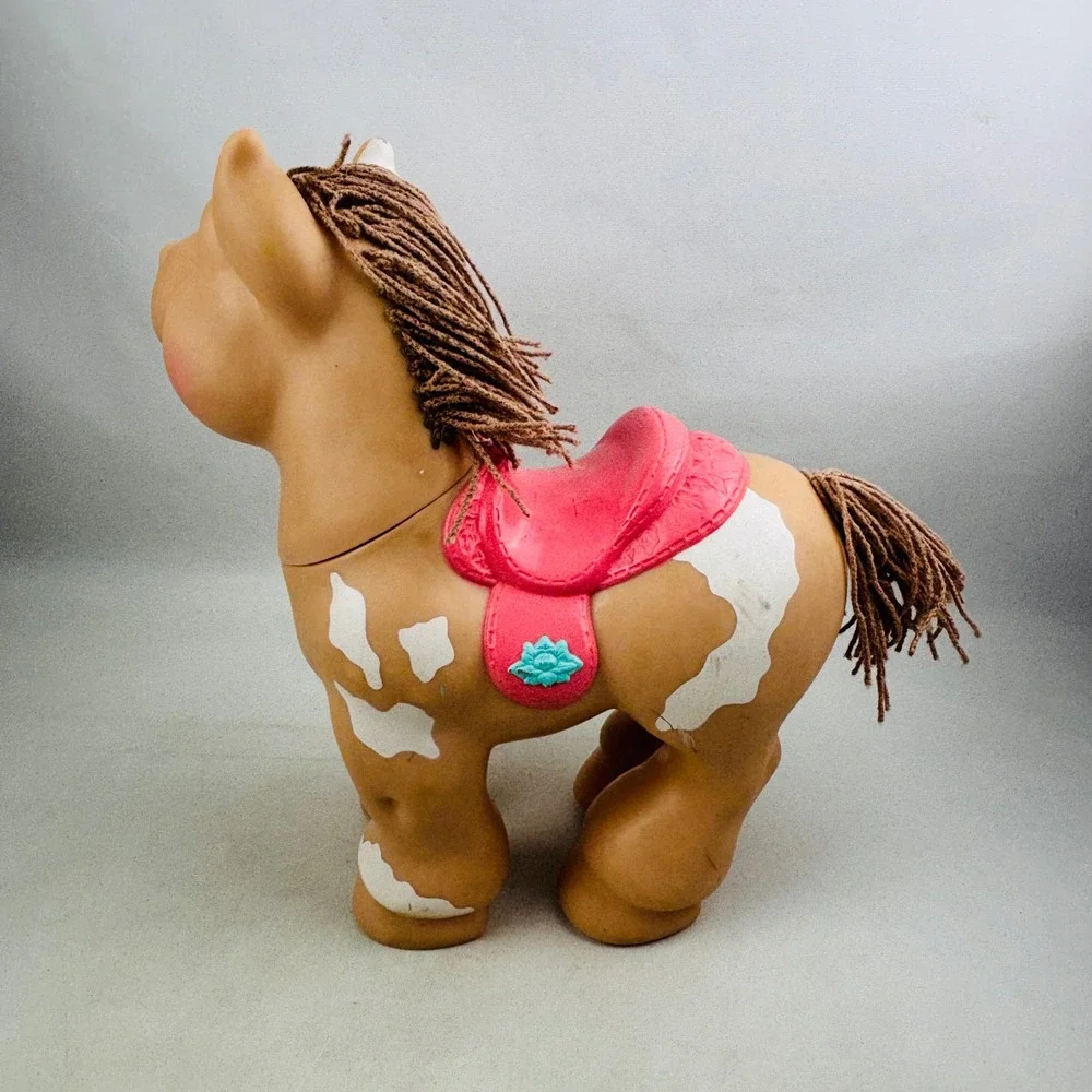 Vtg Cabbage Patch Kids CPK Crimp n Curl Pony Horse 1992 Tan White Pink Saddle